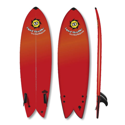 SunTech Liquid Shredder soft surfboard 5’8 Twin Fin Fish